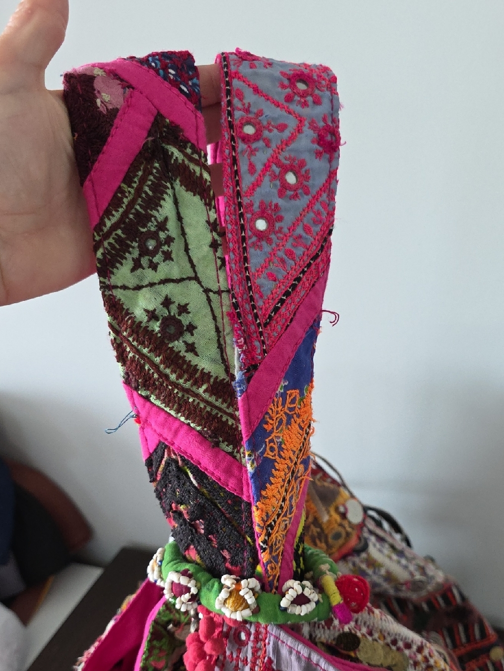 Boho Bold Embroidered Shoulder Tote Bag - Picture 13 of 16